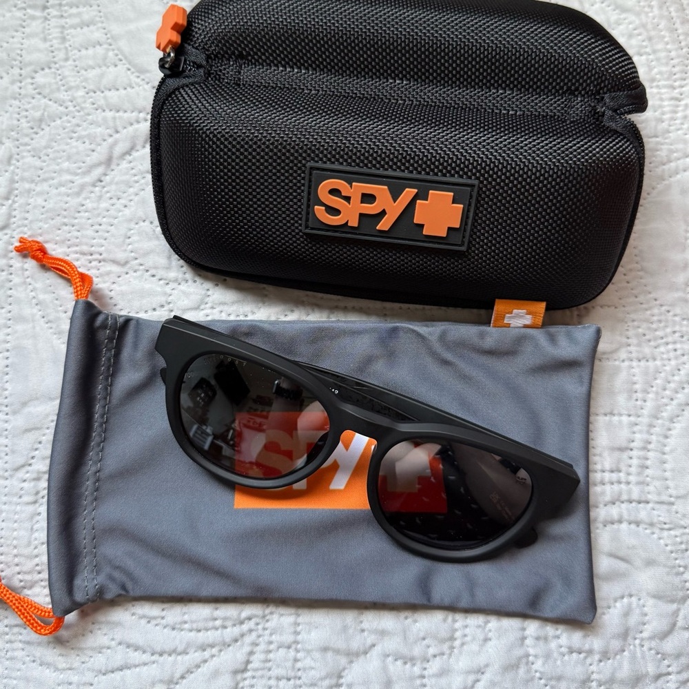 Black SPY Cedros Polarized Sunglasses with Case